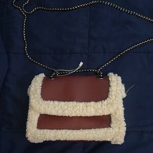 Stylish Brown and Cream Women's Bag